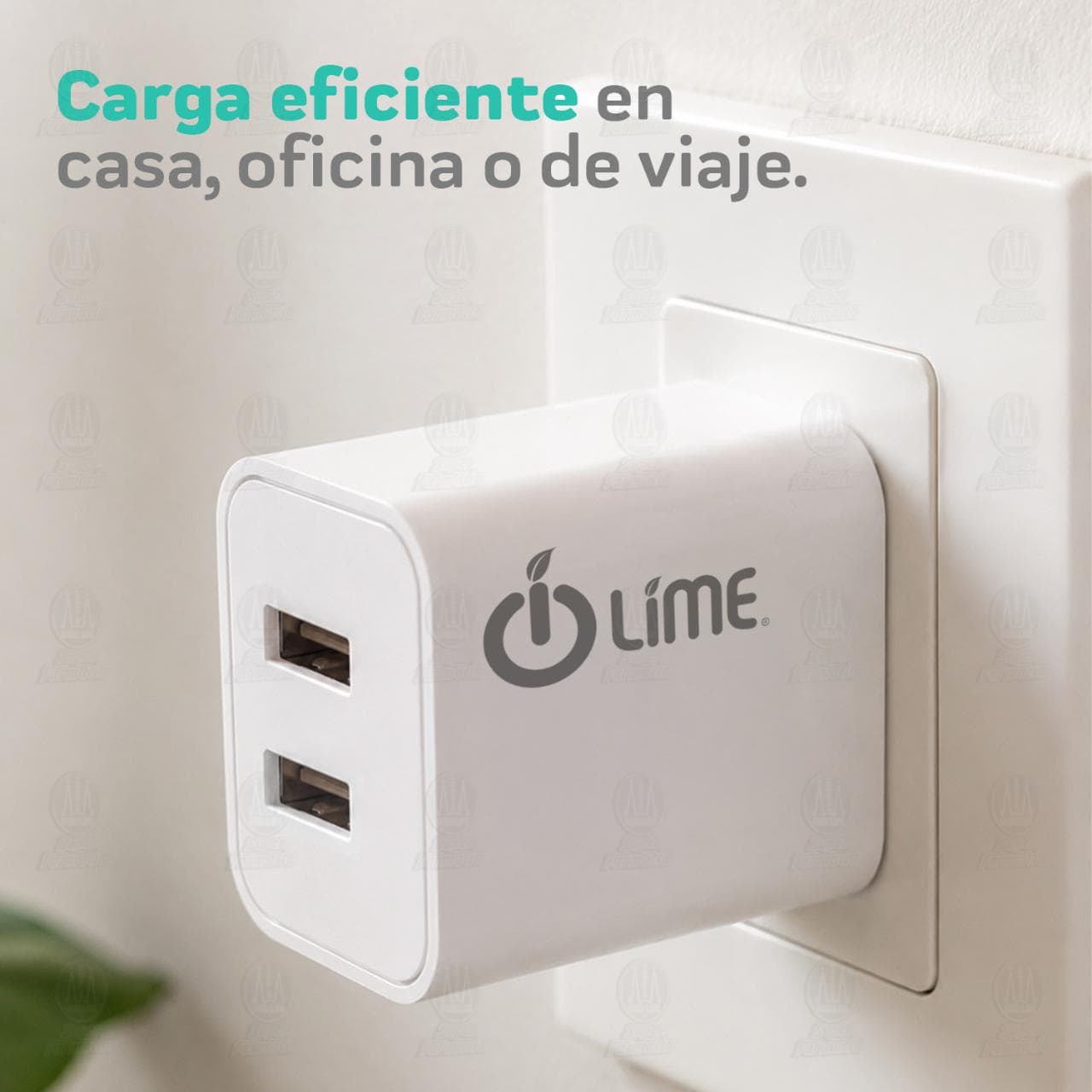 Cargador Lime USB de Pared 2 Entradas, 1 pz. image number 4