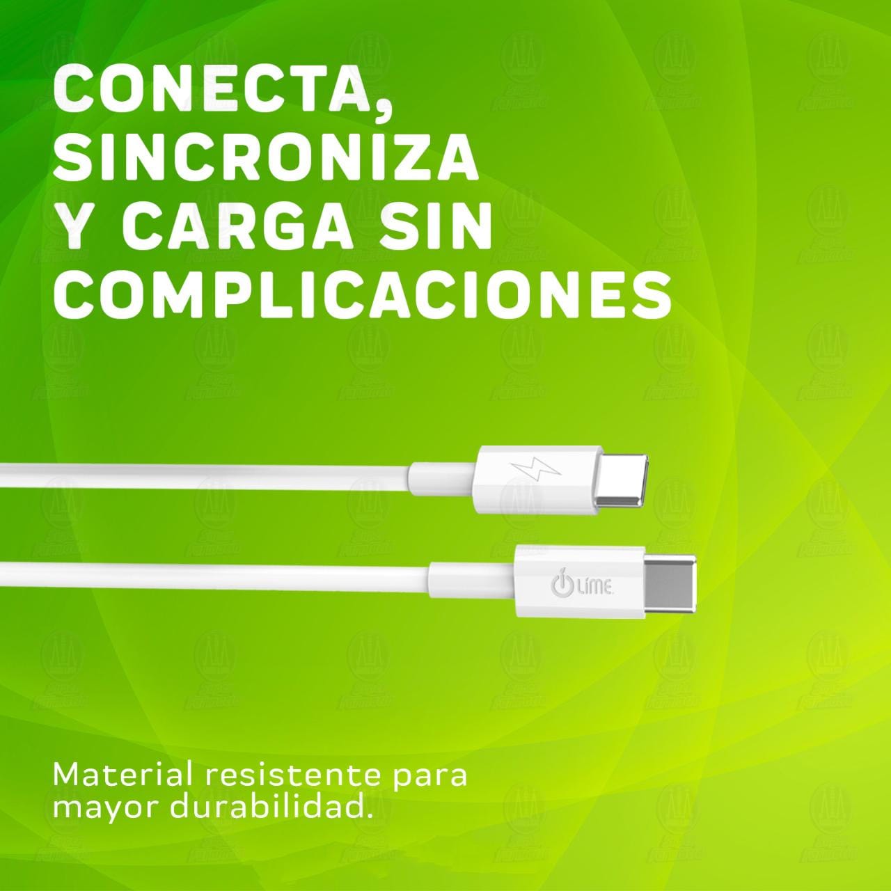 Cable Lime USB Tipo C a Tipo C, 1 pz. image number 3