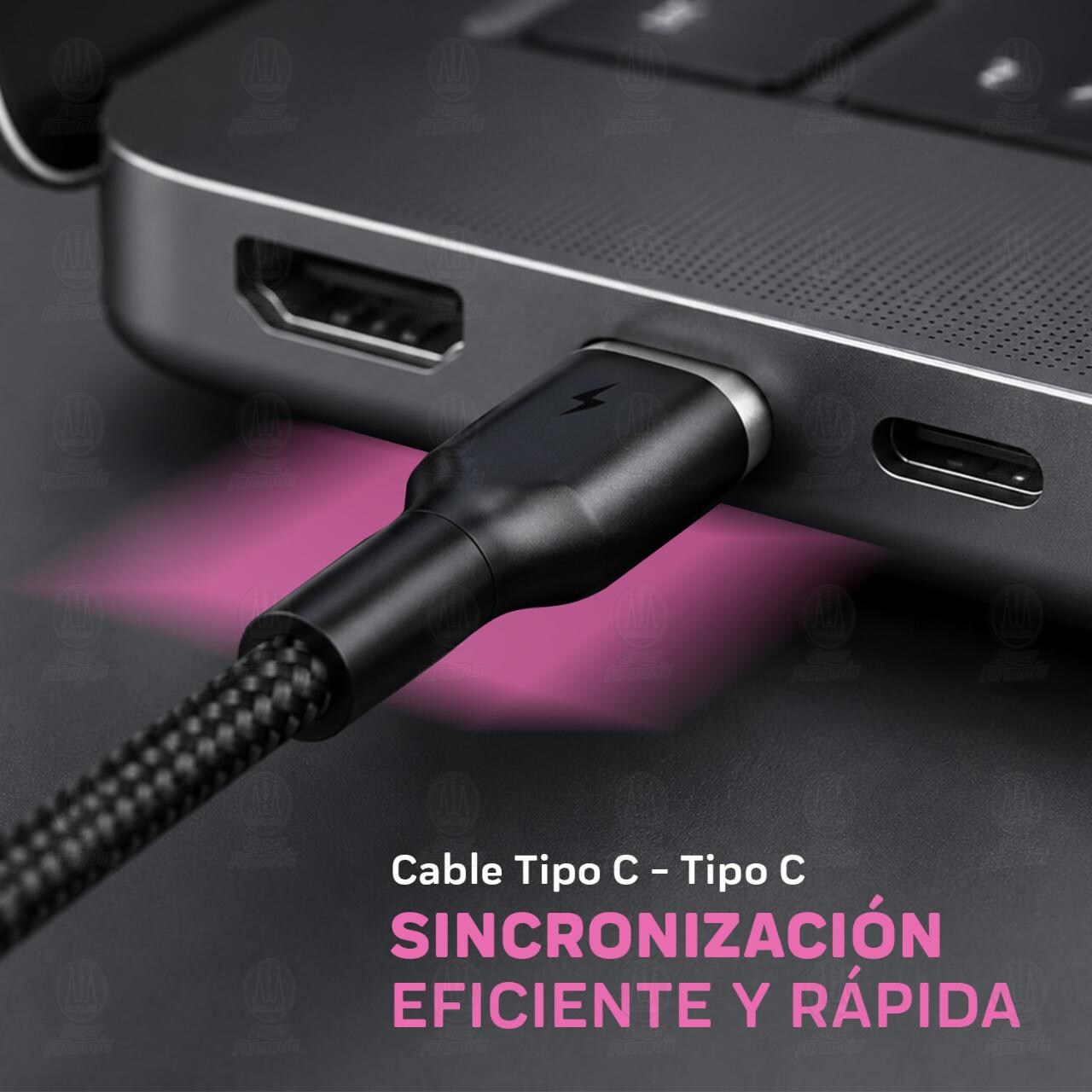 Cable Lime USB Tipo C a Tipo C con Recubrimiento de Tela, 1 pz. image number 4