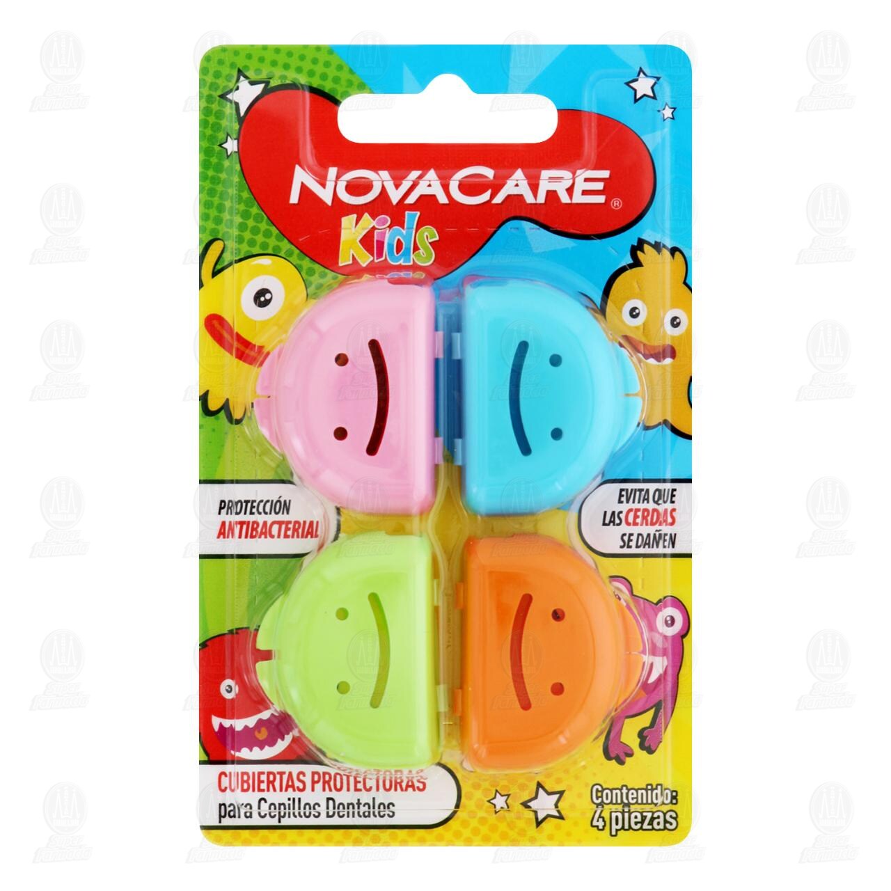 Cubiertas Protectoras Nova Care Kids para Cepillos de Dientes, 4 pzas.