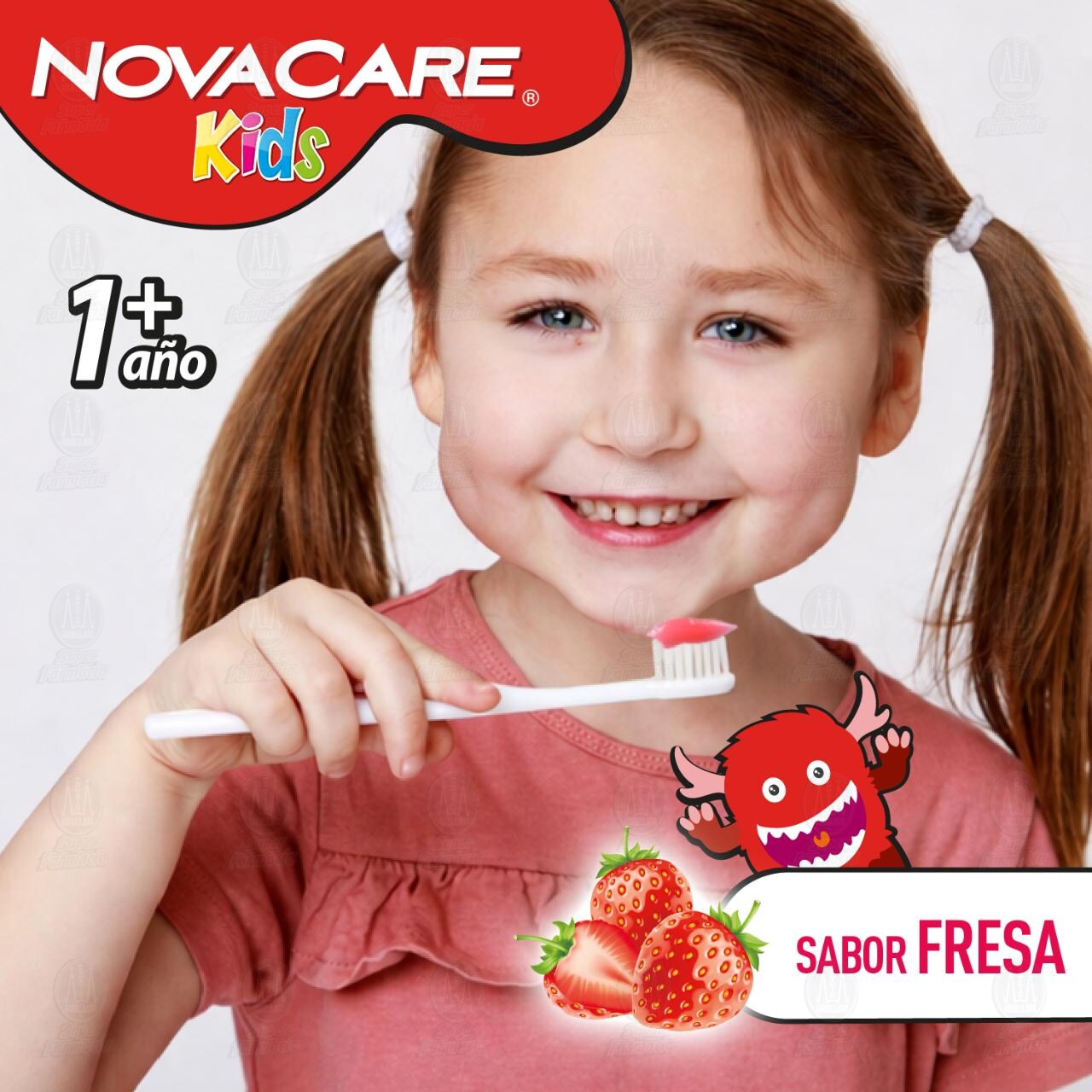 Gel Dental Novacare Kids Sabor Fresa, 50 gr. image number 3