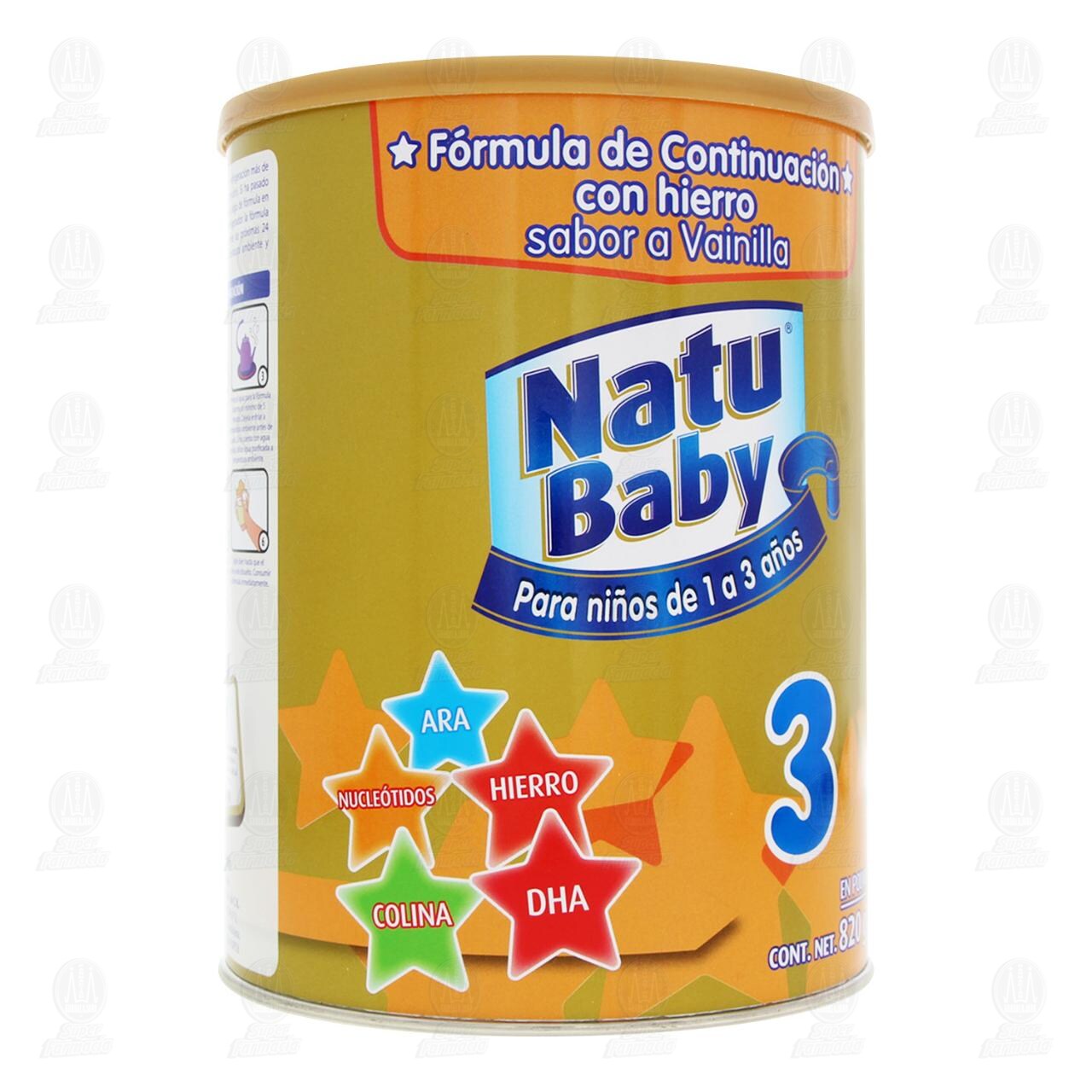 F&oacute;rmula Infantil Natu Baby 3 en Polvo Sabor a Vainilla (Edad 1-3 a&ntilde;os), 820 gr. image number 0