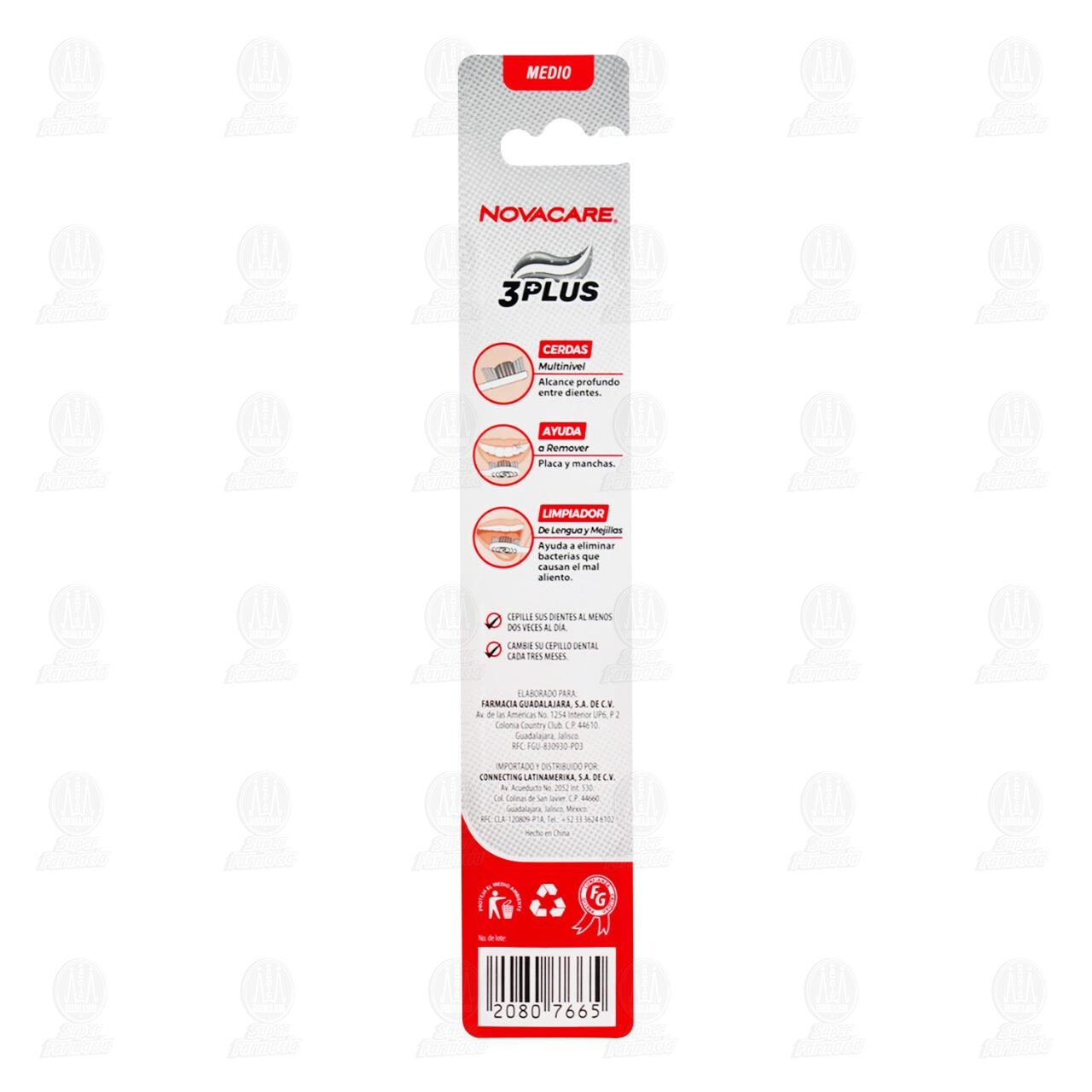 Cepillo Dental Novacare 3 Plus Medio, 1 pz. image number 1