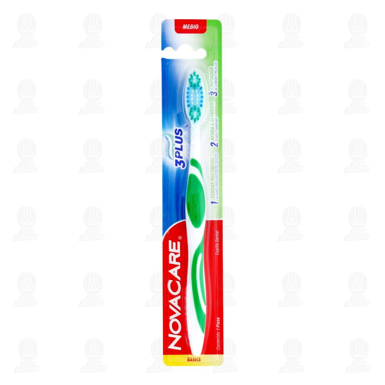 Cepillo Dental Novacare 3 Plus Medio, 1 pz.