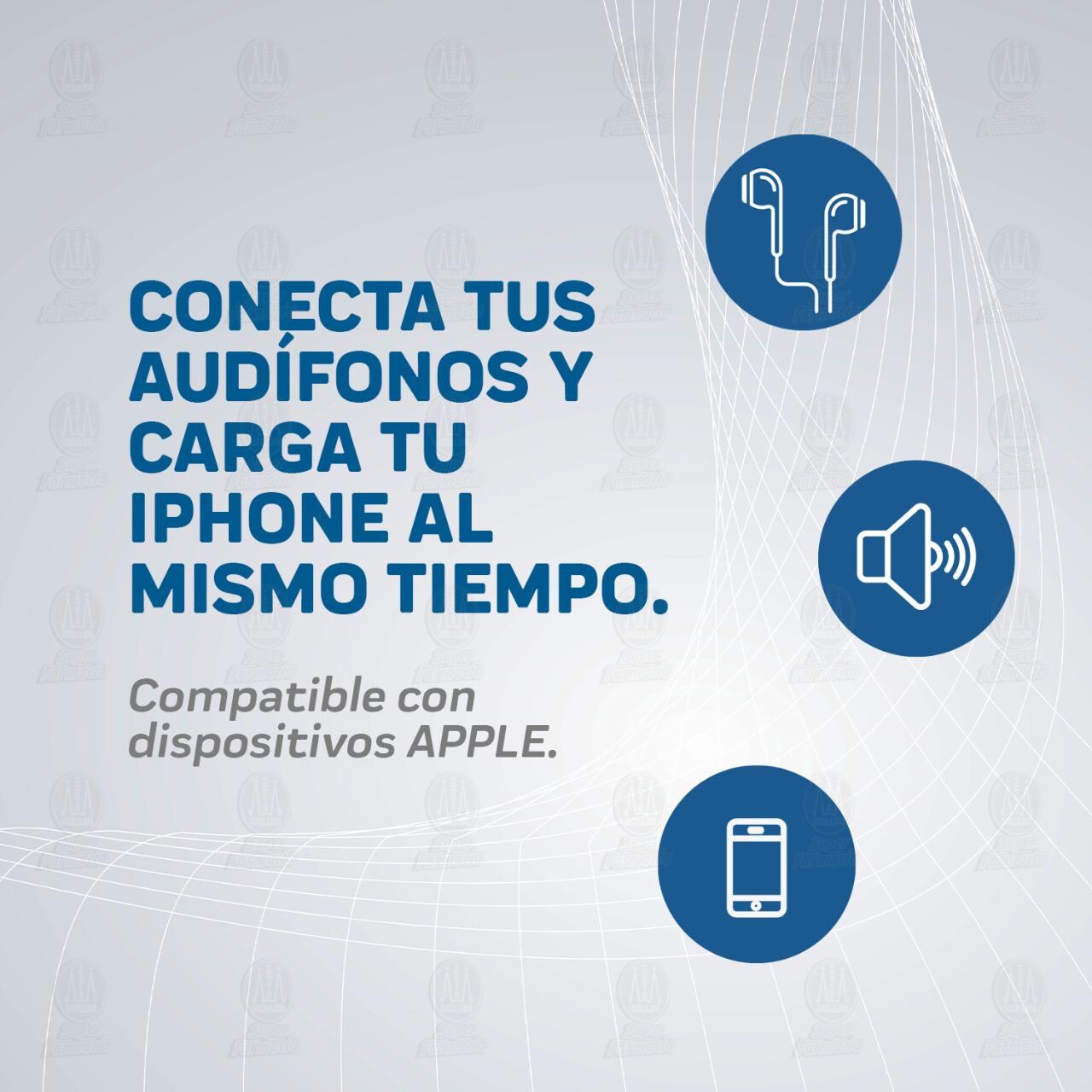 Adaptador Lime Lightning a AUX 3.5 mm y Carga Lightning, 1 pz. image number 2