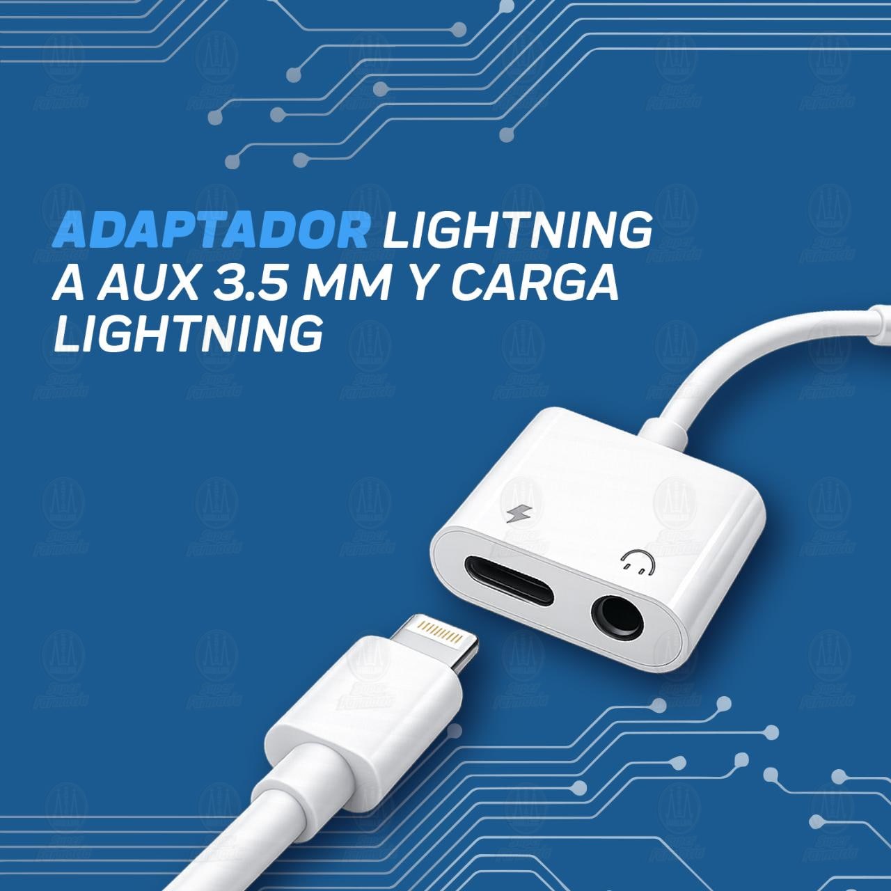 Adaptador Lime Lightning a AUX 3.5 mm y Carga Lightning, 1 pz. image number 4