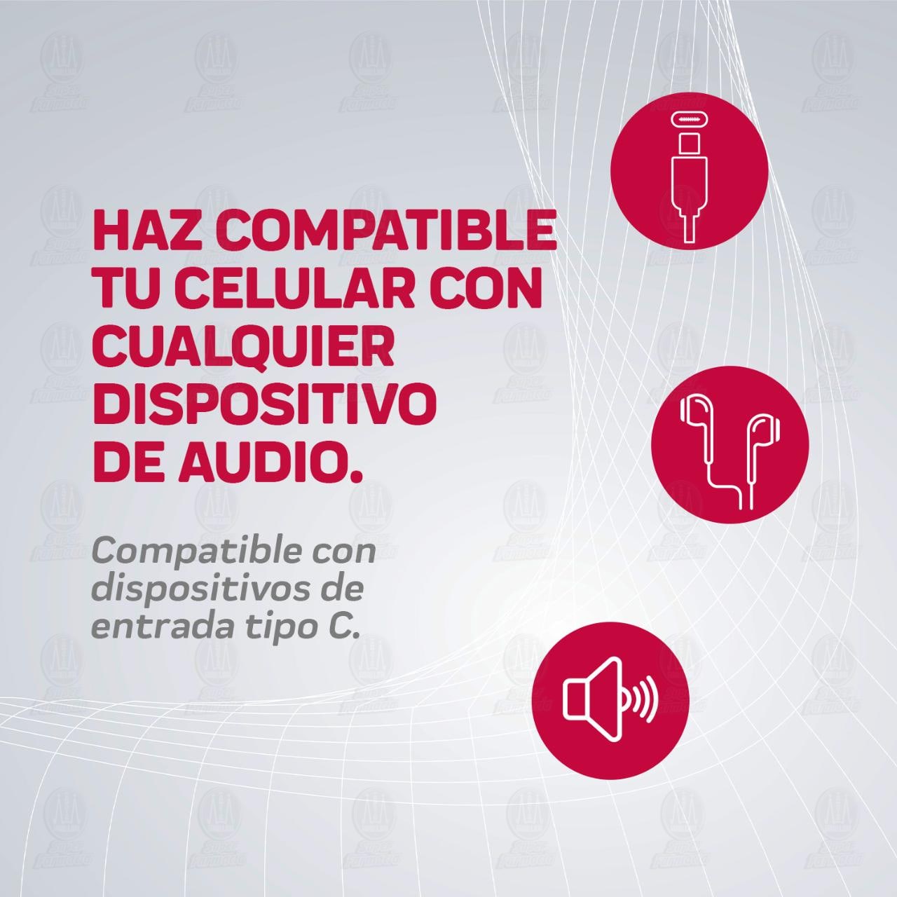 Adaptador Lime USB-C a AUX 3.5 mm, 1 pz. image number 2