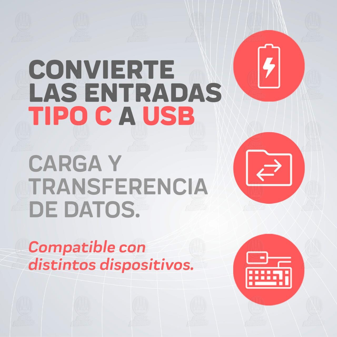 Adaptador Lime USB-C a USB-A, 1 pz. image number 2