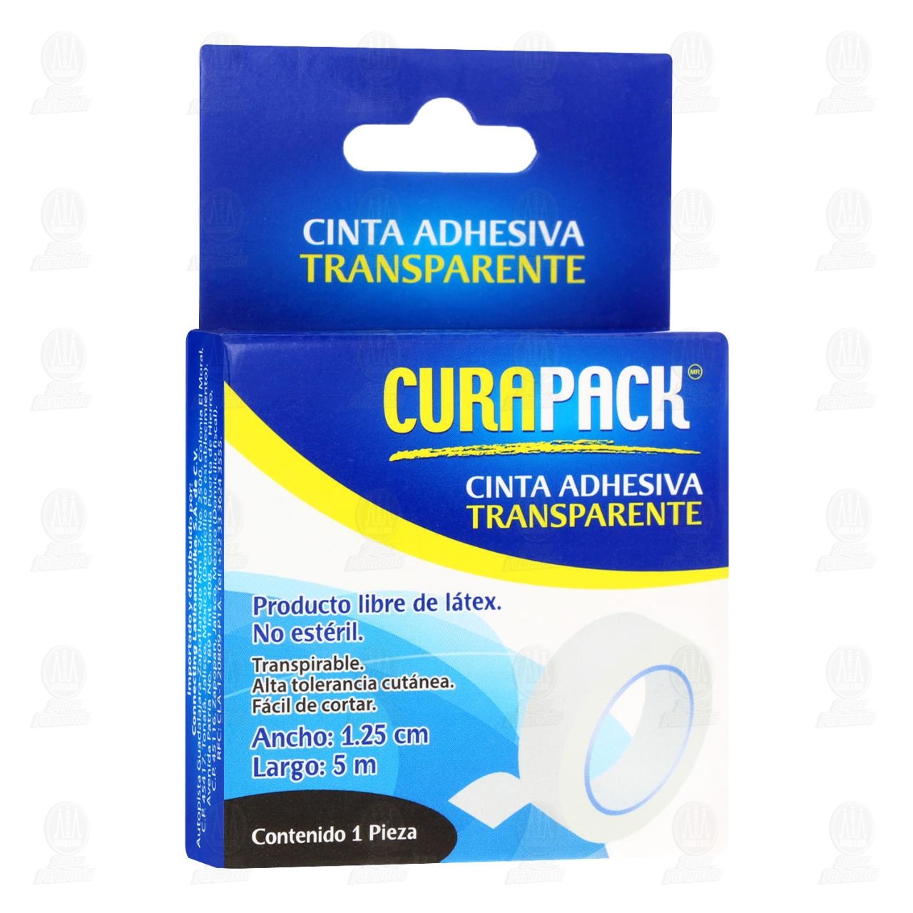 Imagen para Cinta Adhesiva Curapack Transparente 1.25cm x 5m, 1 pz.