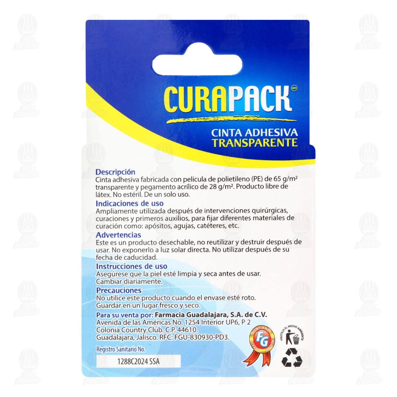 Cinta Adhesiva Curapack Transparente 1.25cm x 5m, 1 pz. image number 2