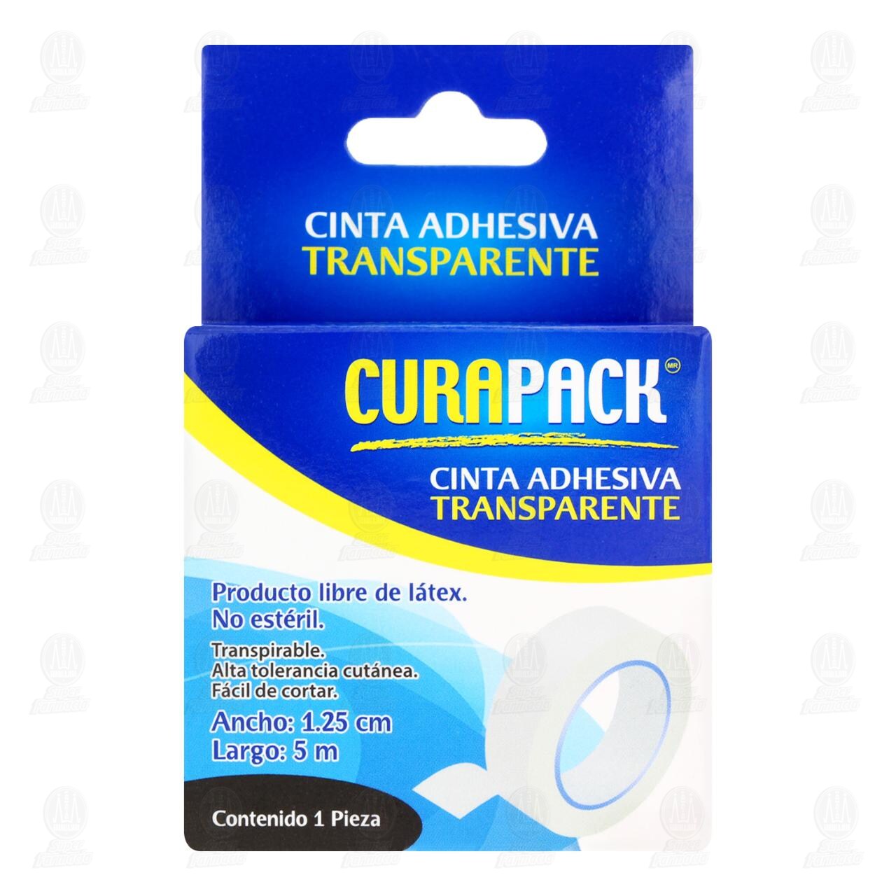 Cinta Adhesiva Curapack Transparente 1.25cm x 5m, 1 pz. image number 1