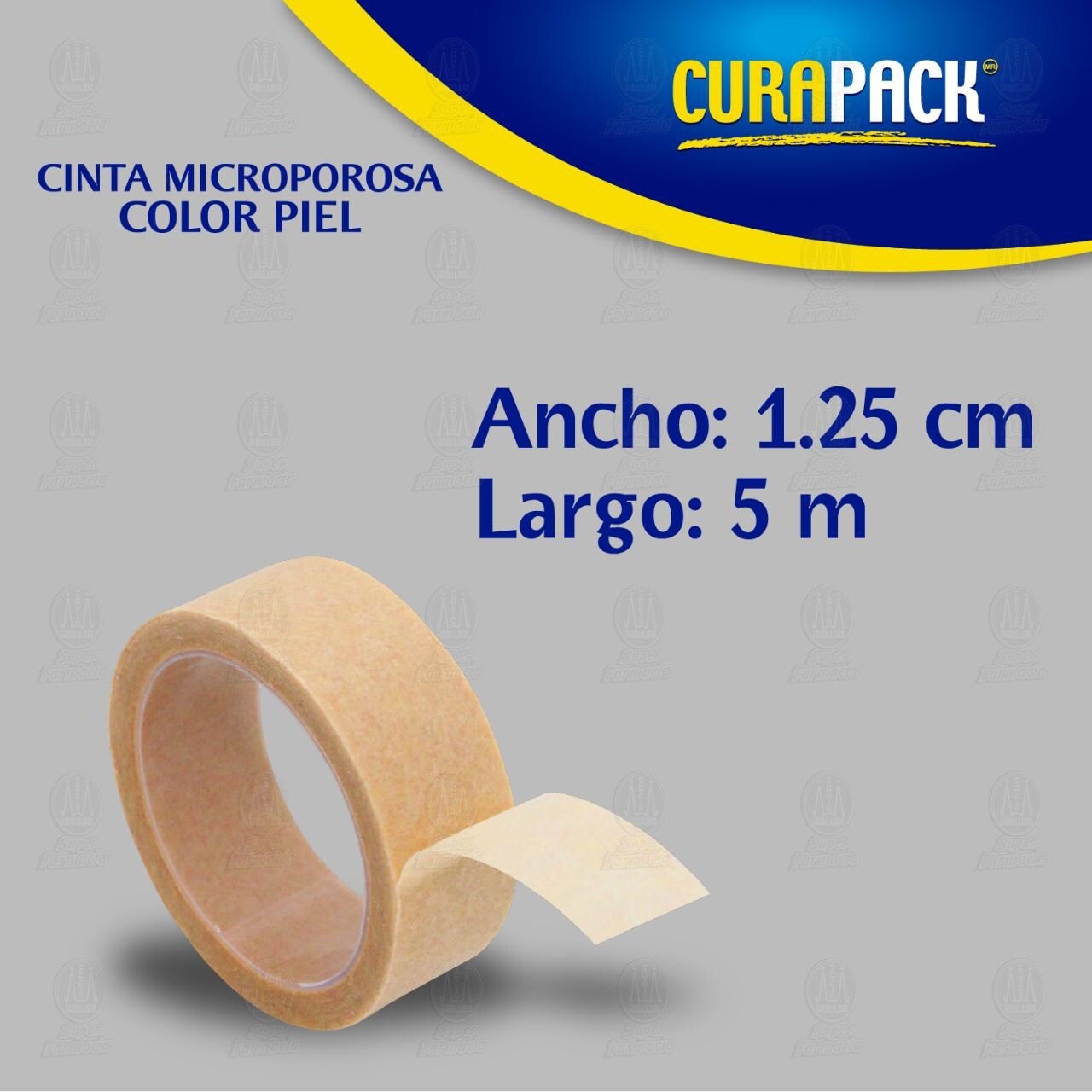 Cinta Microporosa Curapack Color Piel 1.25cm x 5m, 1 pz. image number 2