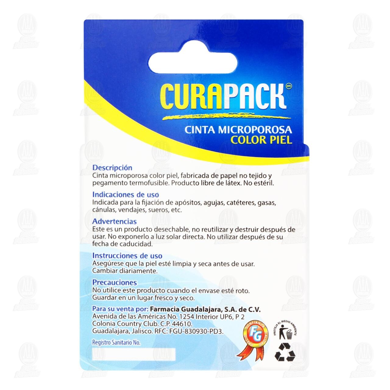 Cinta Microporosa Curapack Color Piel 1.25cm x 5m, 1 pz. image number 2
