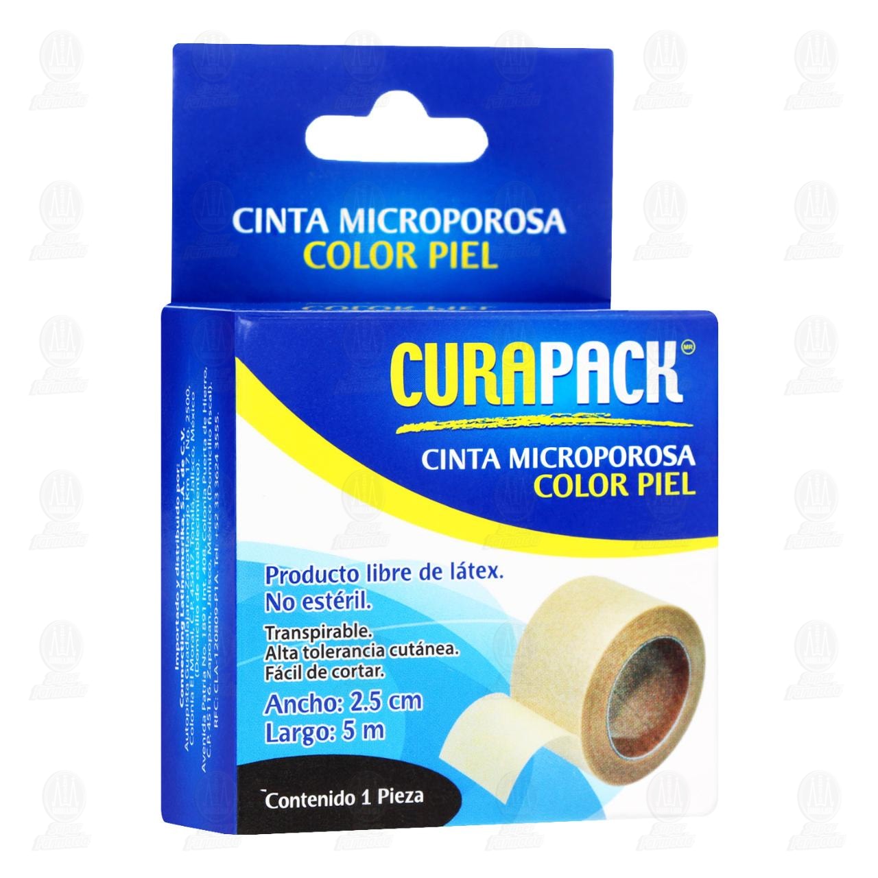 Cinta Microporosa Curapack Color Piel 2.5cm x 5m, 1 pz. image number 0