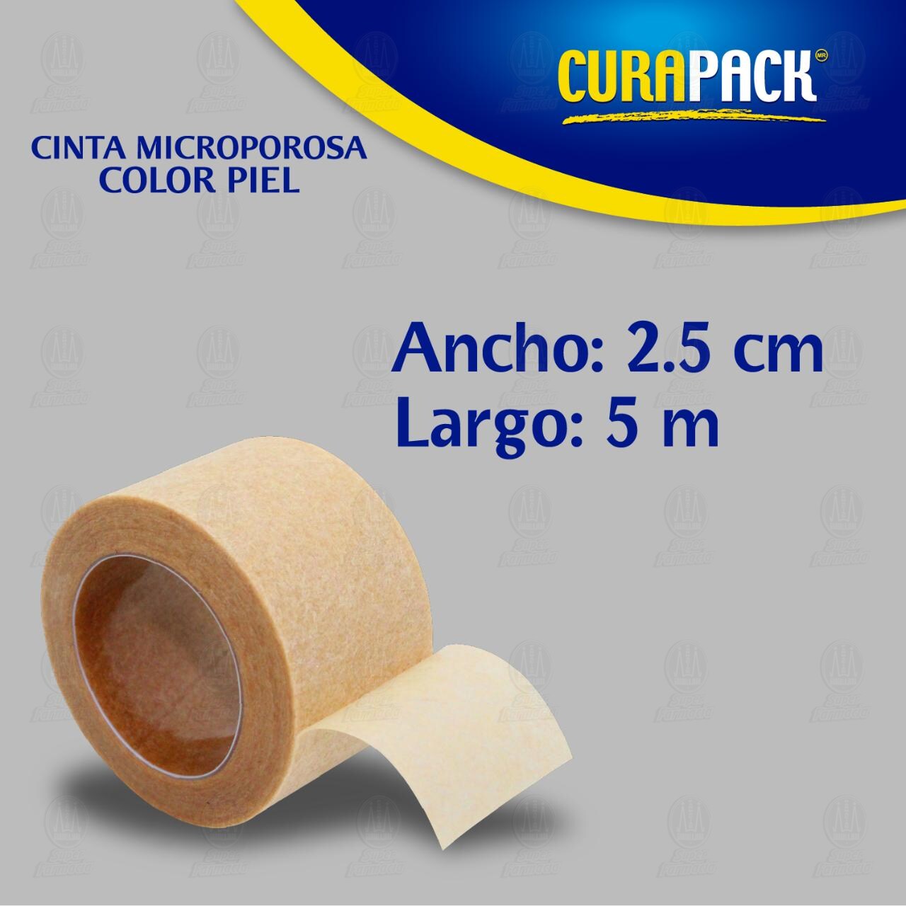 Cinta Microporosa Curapack Color Piel 2.5cm x 5m, 1 pz. image number 2