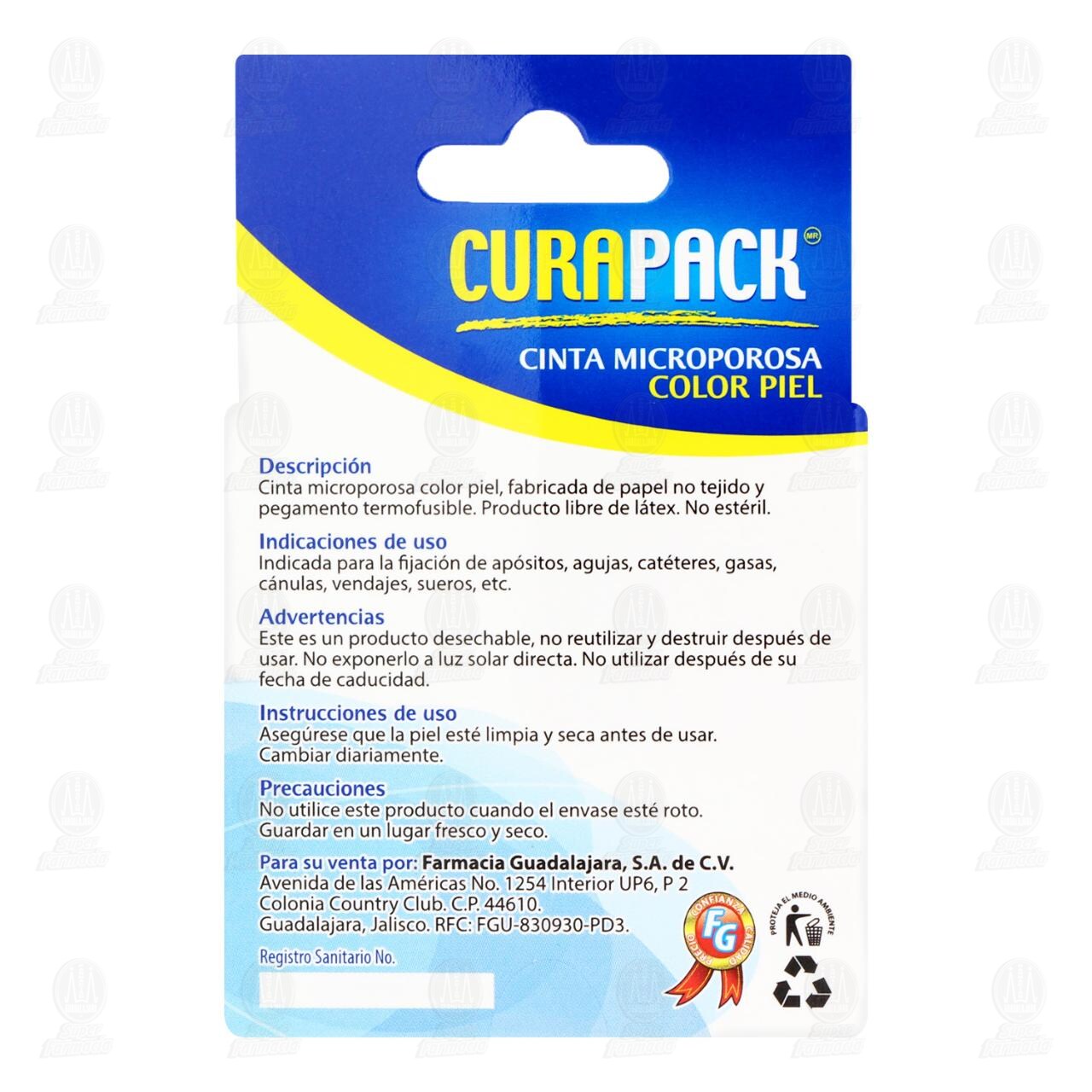 Cinta Microporosa Curapack Color Piel 2.5cm x 5m, 1 pz. image number 2
