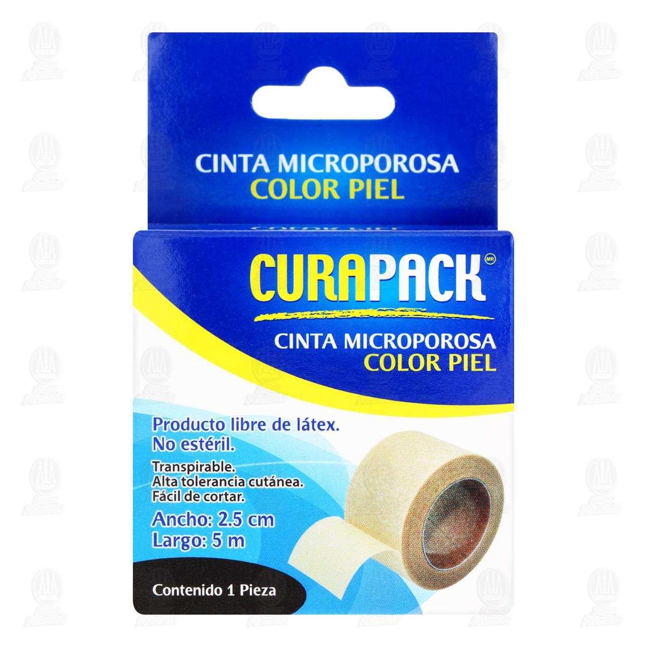Cinta Microporosa Curapack Color Piel 2.5cm x 5m, 1 pz. image number 1