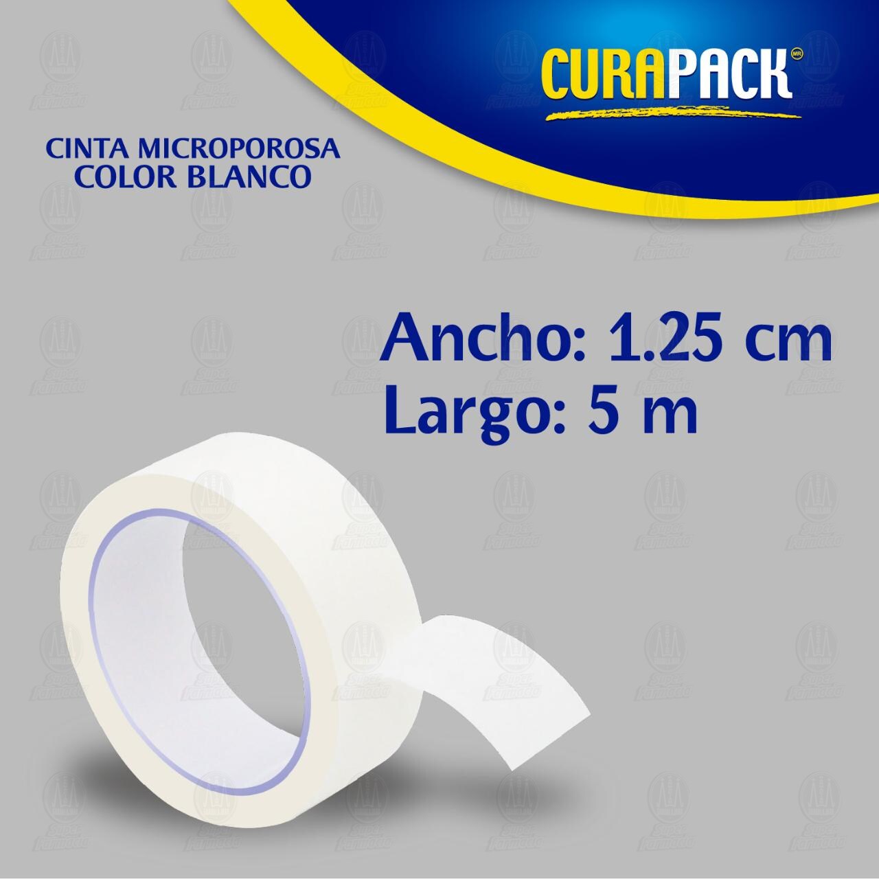 Cinta Microporosa Curapack Color Blanco 1.25cm x 5m, 1 pz. image number 2
