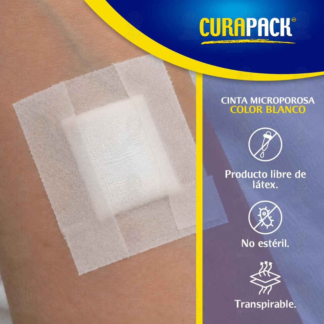 Cinta Microporosa Curapack Color Blanco 2.5cm x 5m, 1 pz. image number 3