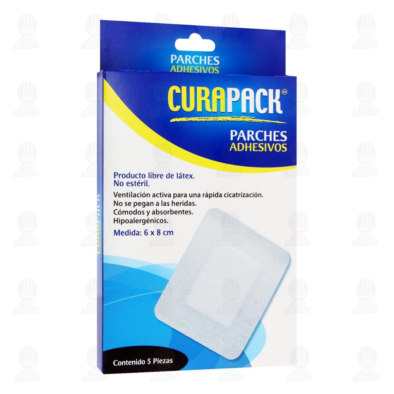 Parches Adhesivos Curapack 6cm x 8cm, 5 pzas.