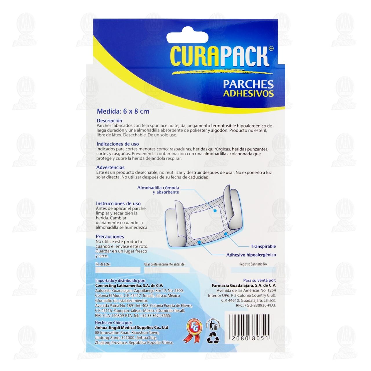 Parches Adhesivos Curapack 6cm x 8cm, 5 pzas. image number 2