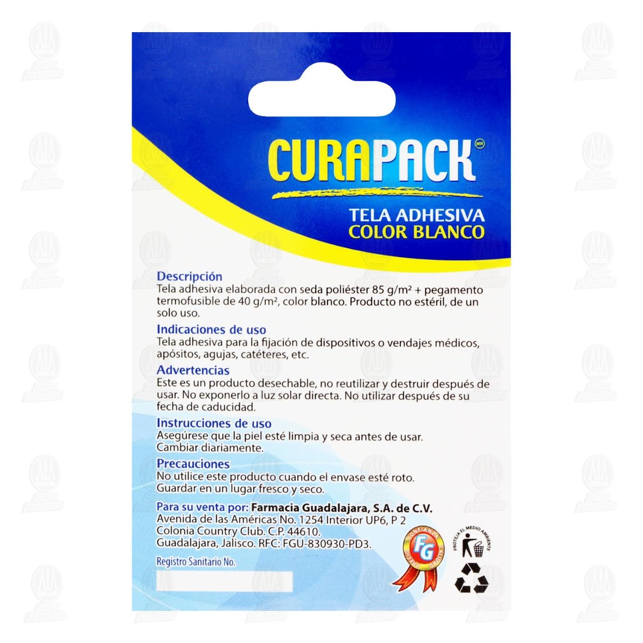 Tela Adhesiva Curapack Color Blanco 2.5cm x 5m, 1 pz. image number 2