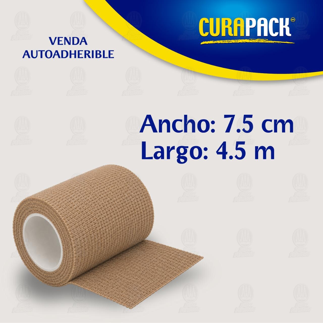 Venda Autoadherible Curapack Piel 7.5 cm x 4.5 m, 1 pz. image number 2