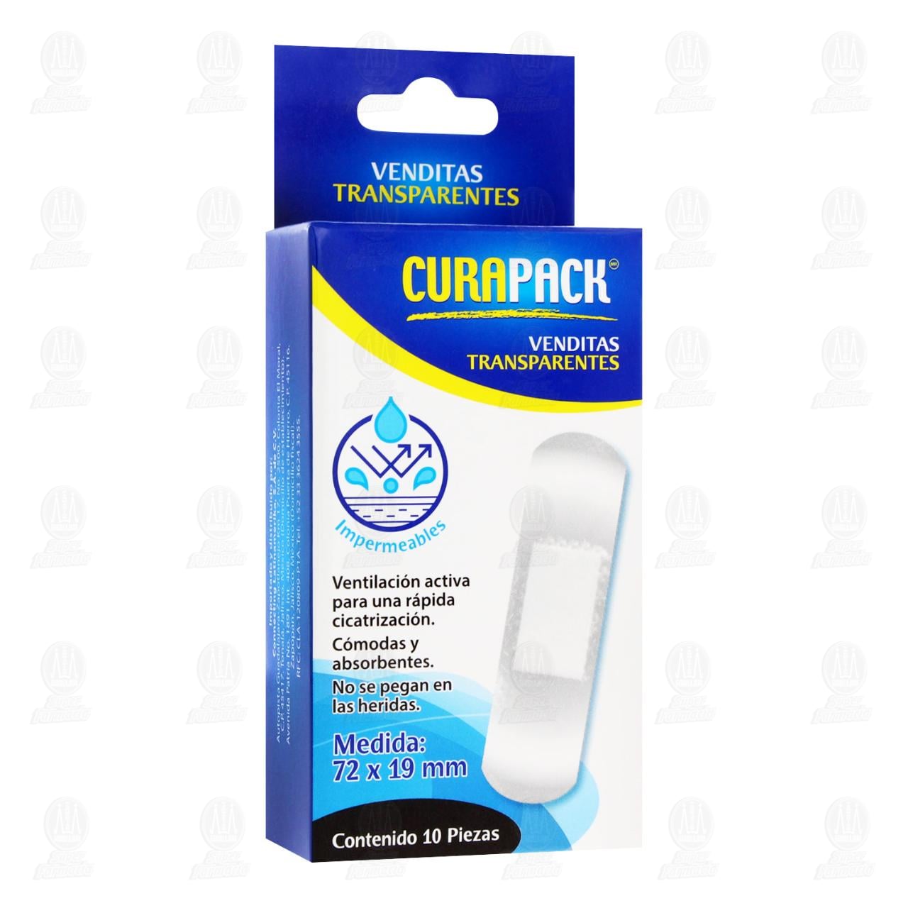 Venditas Curapack Transparentes 72mm x 19mm, 10 pzas. image number 0