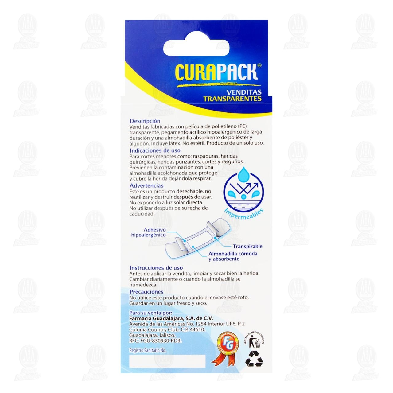 Venditas Curapack Transparentes 72mm x 19mm, 10 pzas. image number 2