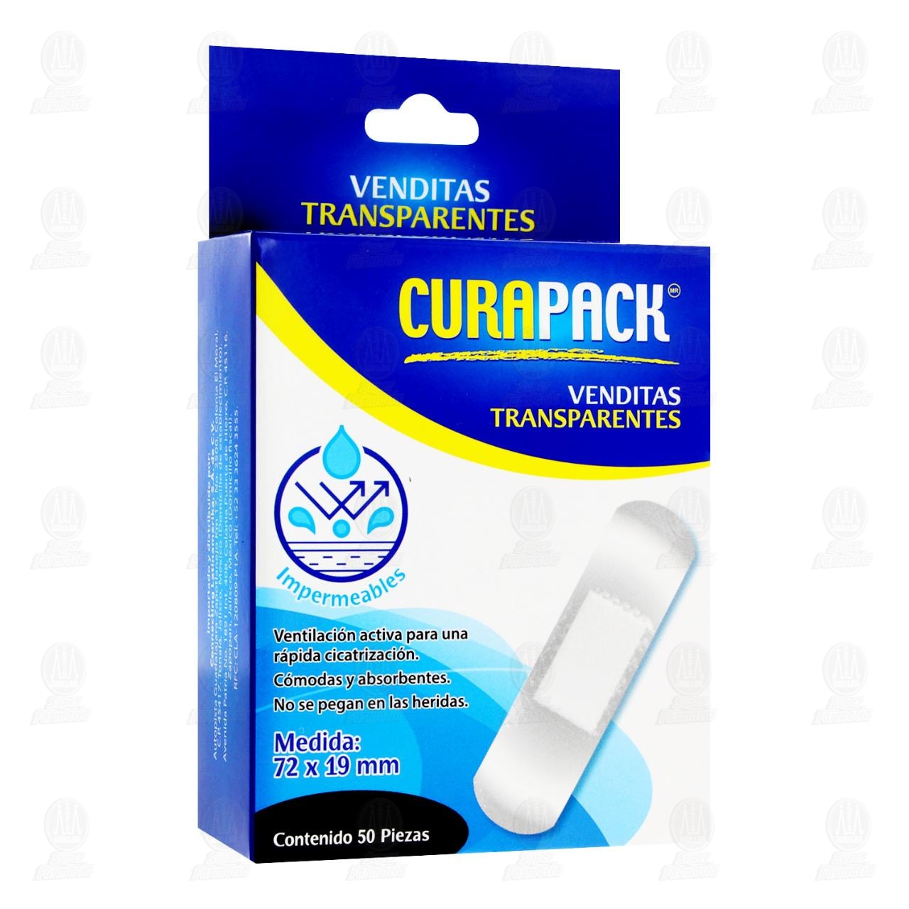 Venditas Curapack Transparentes 72mm x 19mm, 50 pzas. image number 0