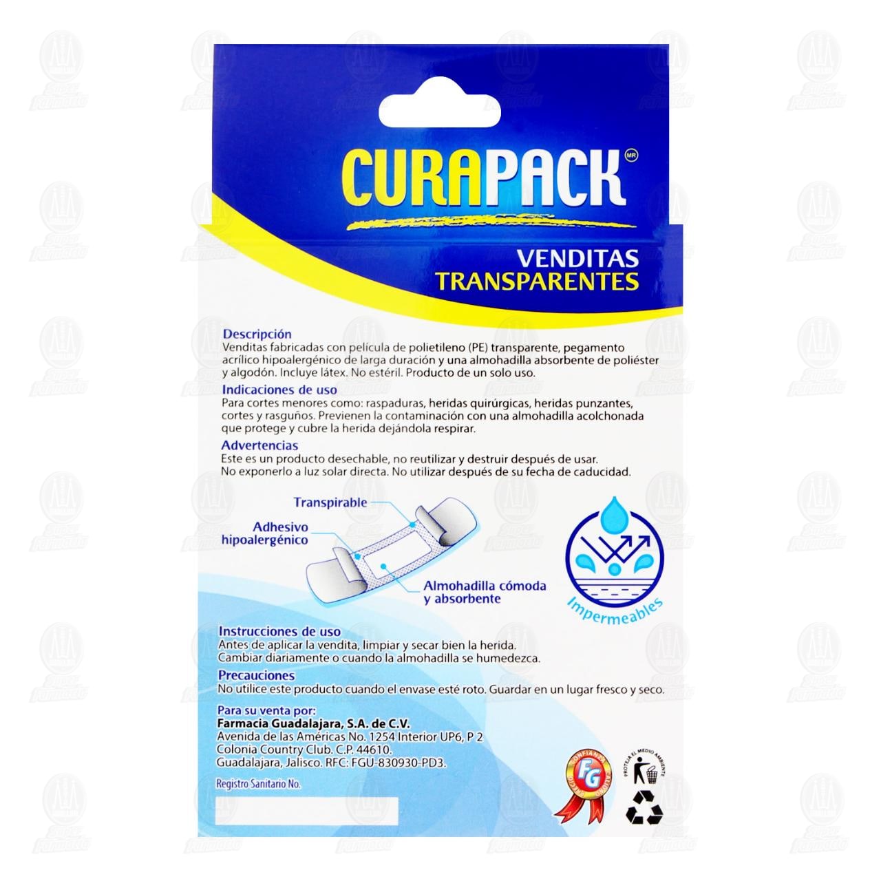 Venditas Curapack Transparentes 72mm x 19mm, 50 pzas. image number 2