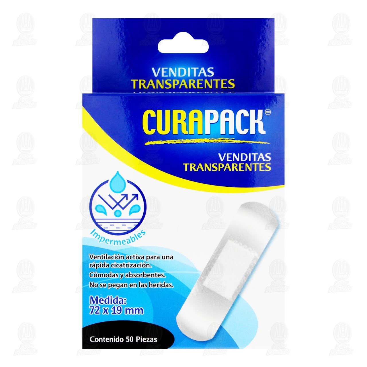 Venditas Curapack Transparentes 72mm x 19mm, 50 pzas. image number 1