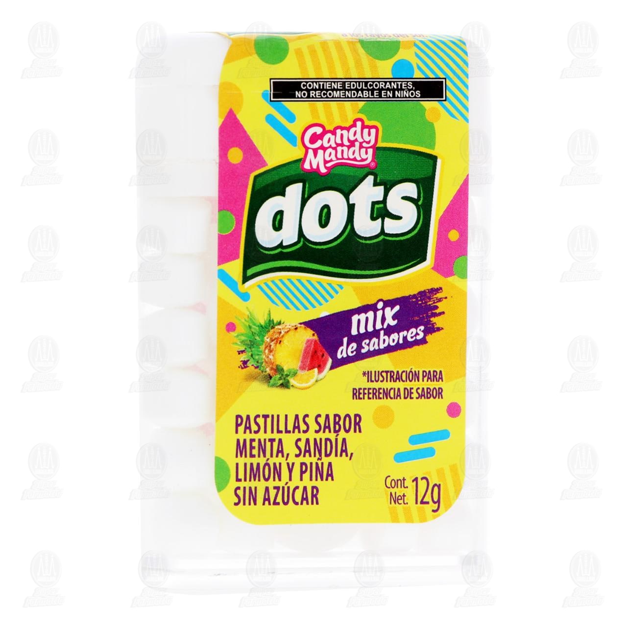Pastillas Candy Mandy Dots Mix de Sabores sin Az&uacute;car, 12 gr. image number 0