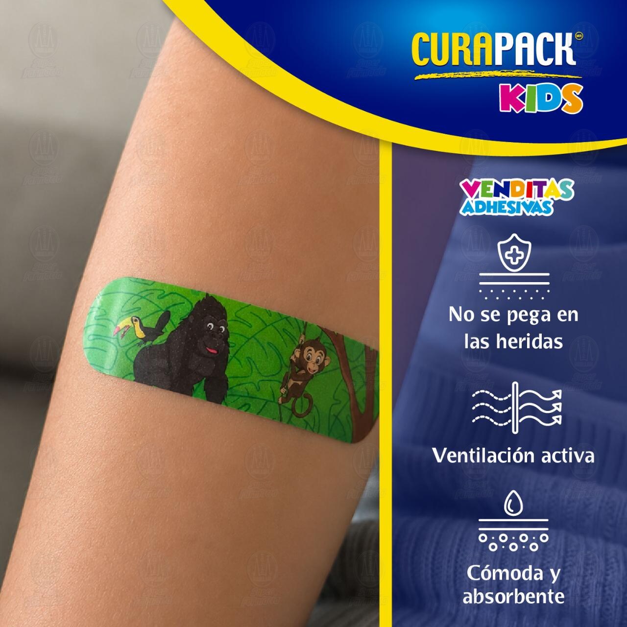 Venditas Adhesivas Curapack Kids 72mm x 19mm, 30 pzas. image number 3