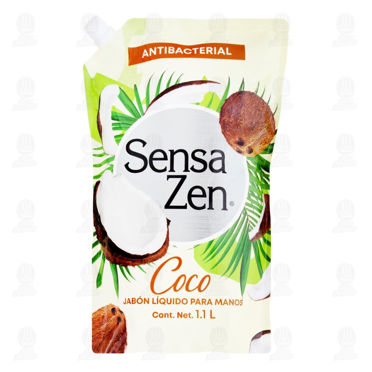 Imagen para Jabón Líquido para Manos Sensa Zen Antibacterial Coco, 1.1 l.
