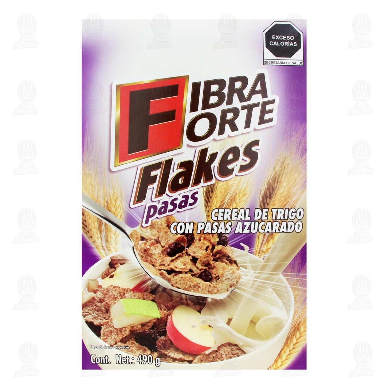 Cereal Fibra Forte Flakes Pasas, 490 gr. image number 1