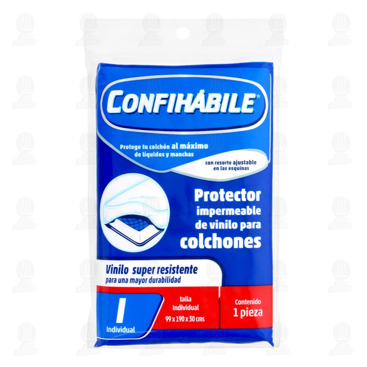 Imagen para Protector Confihábile de Vinilo Talla Individual, 1 pz.