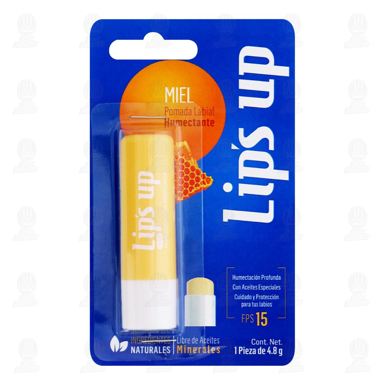 Protector Labial Lip's Up Miel FPS 15, 4.8 gr.