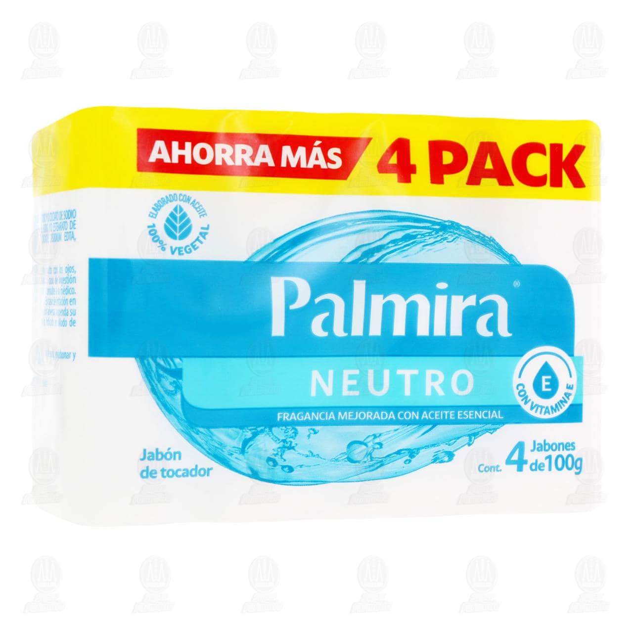Pack Jab&oacute;n de Tocador Palmira Neutro, 4 pzas de 100 gr c/u. image number 0