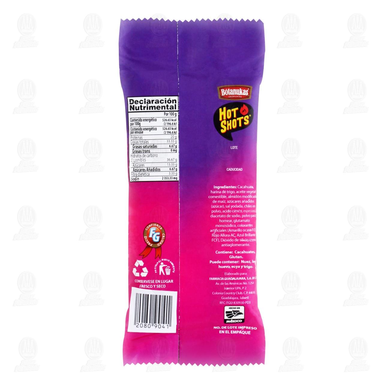 Cacahuates Botanukas Hot Shots Fuego, 70 gr. image number 1