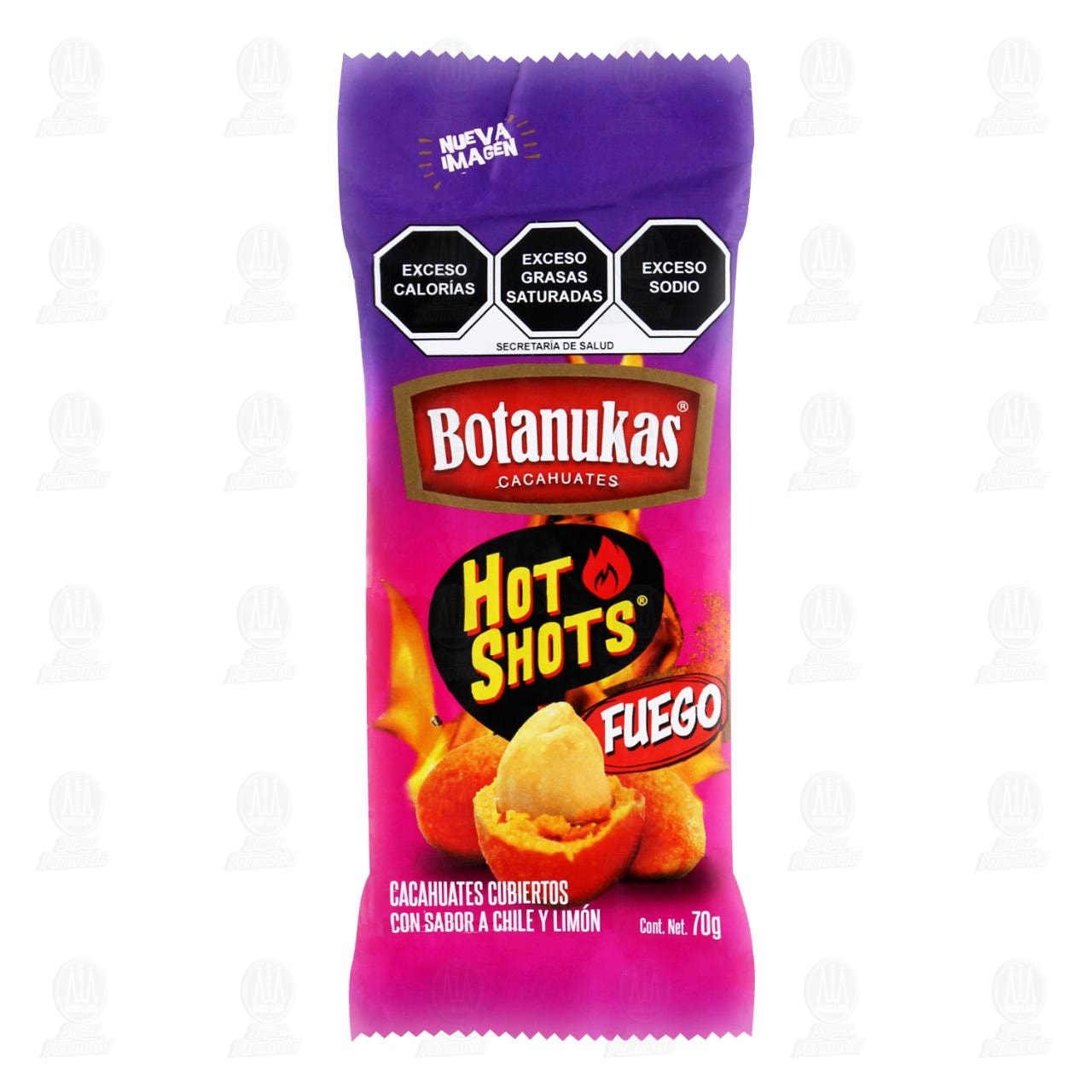 Cacahuates Botanukas Hot Shots Fuego, 70 gr. image number 0