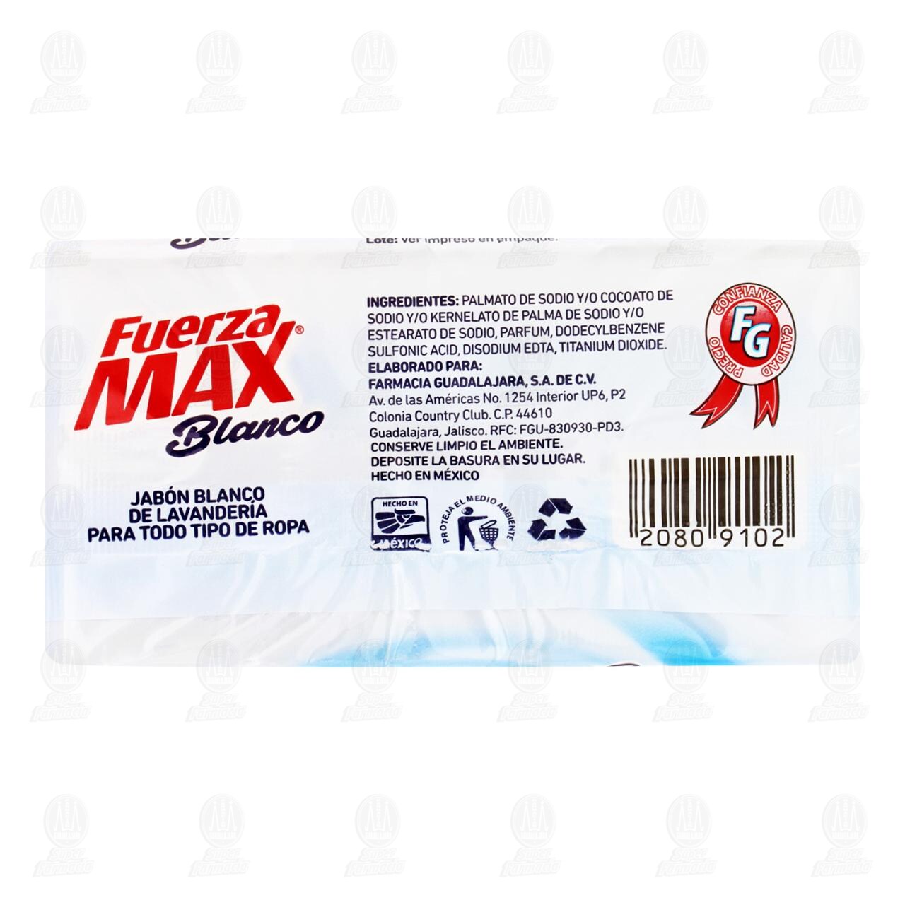 Jabón de Lavanderia Fuerza Max Blanco con Fragancia Mejorada, 200 gr. image number 2