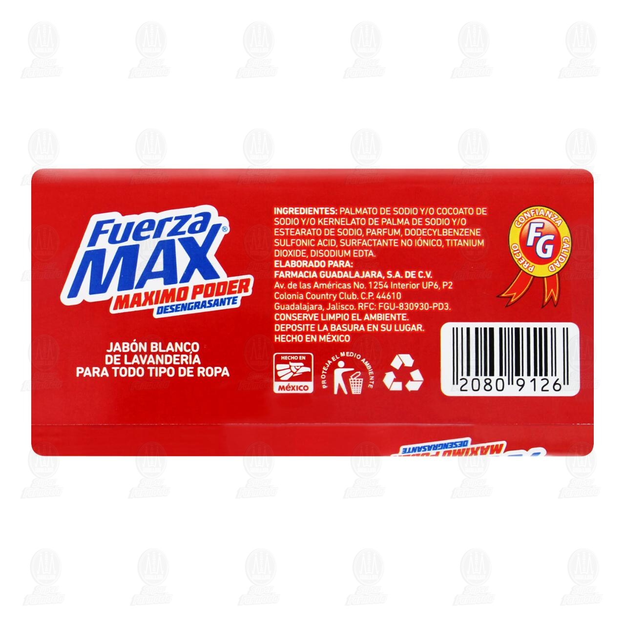 Jab&oacute;n de Lavander&iacute;a Fuerza Max Blanco M&aacute;ximo Poder Desengrasante, 200 gr. image number 2