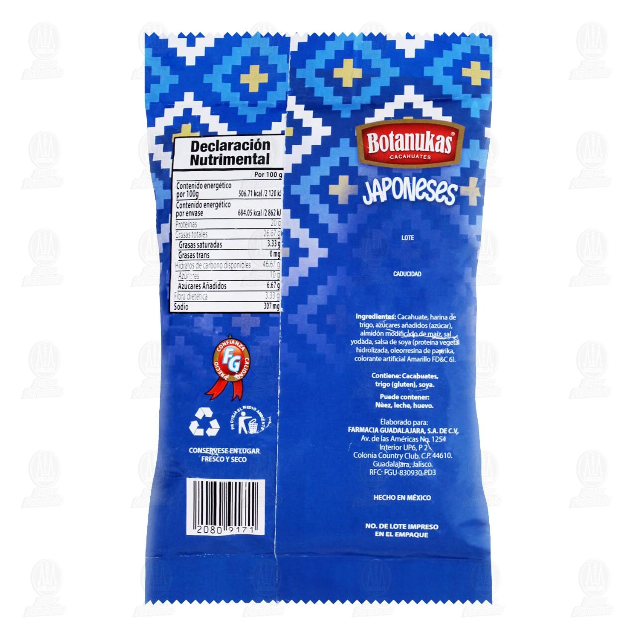 Cacahuates Botanukas Japoneses, 135 gr. image number 1