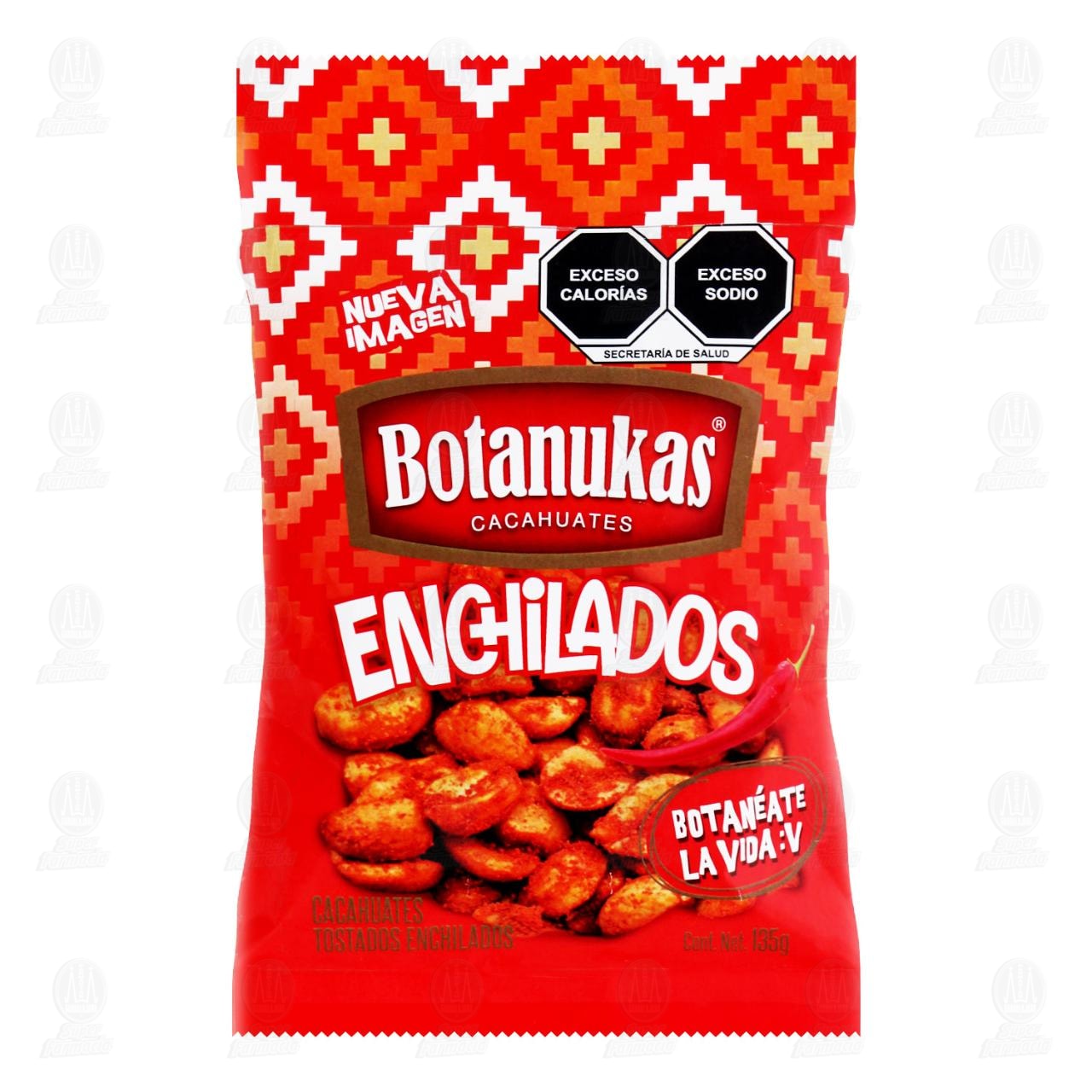 Cacahuates Botanukas Enchilados, 135 gr.