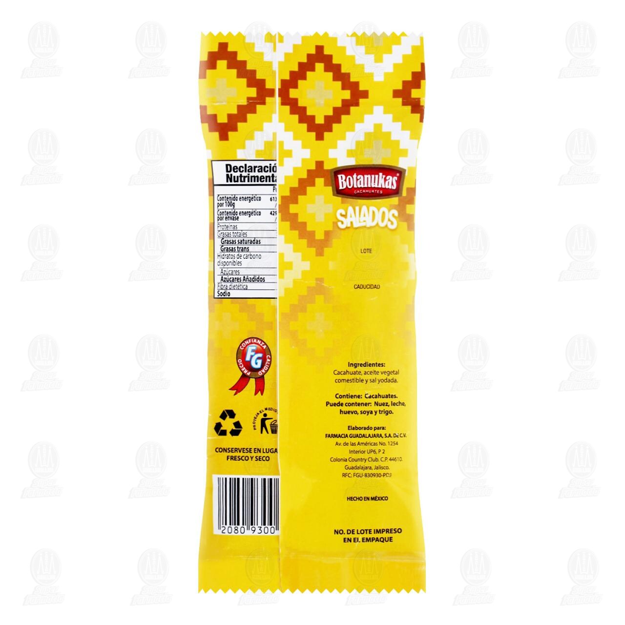 Cacahuates Botanukas Salados, 70 gr. image number 1