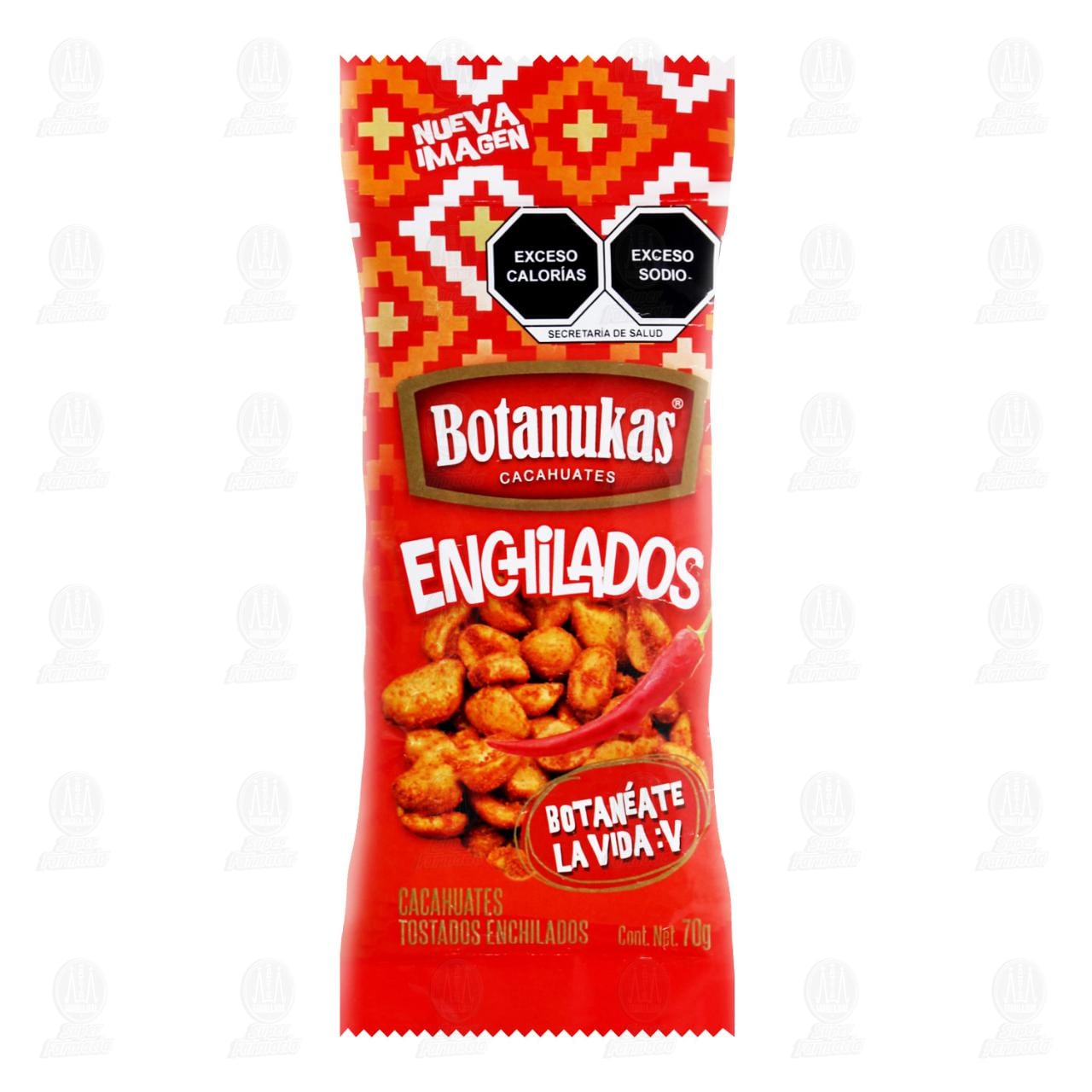 Cacahuates Botanukas Enchilados, 70 gr.