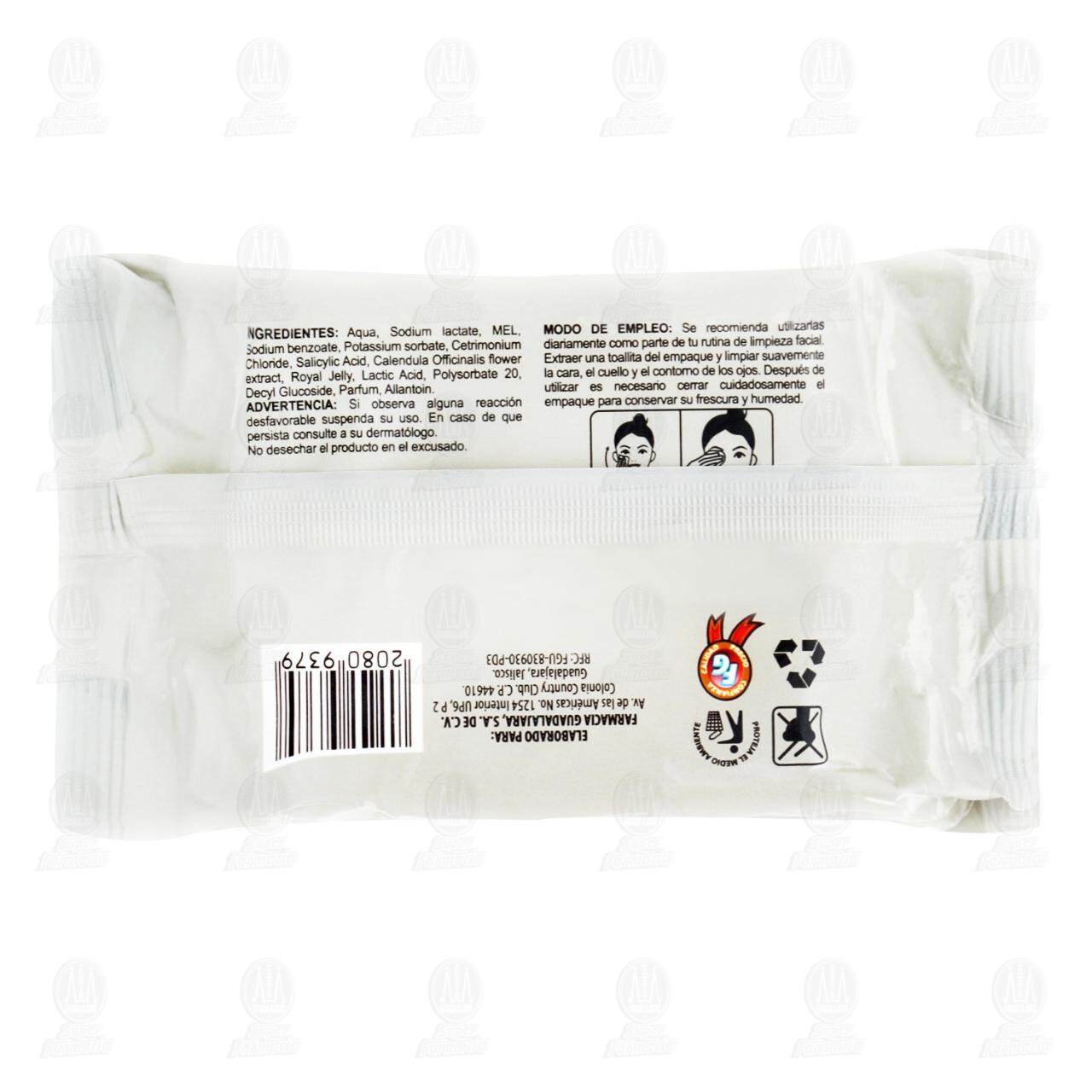 Toallitas H&uacute;medas Suavella Anti Acn&eacute;, 25 pzas. image number 1