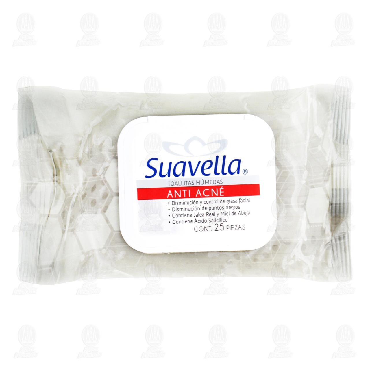 Toallitas H&uacute;medas Suavella Anti Acn&eacute;, 25 pzas.