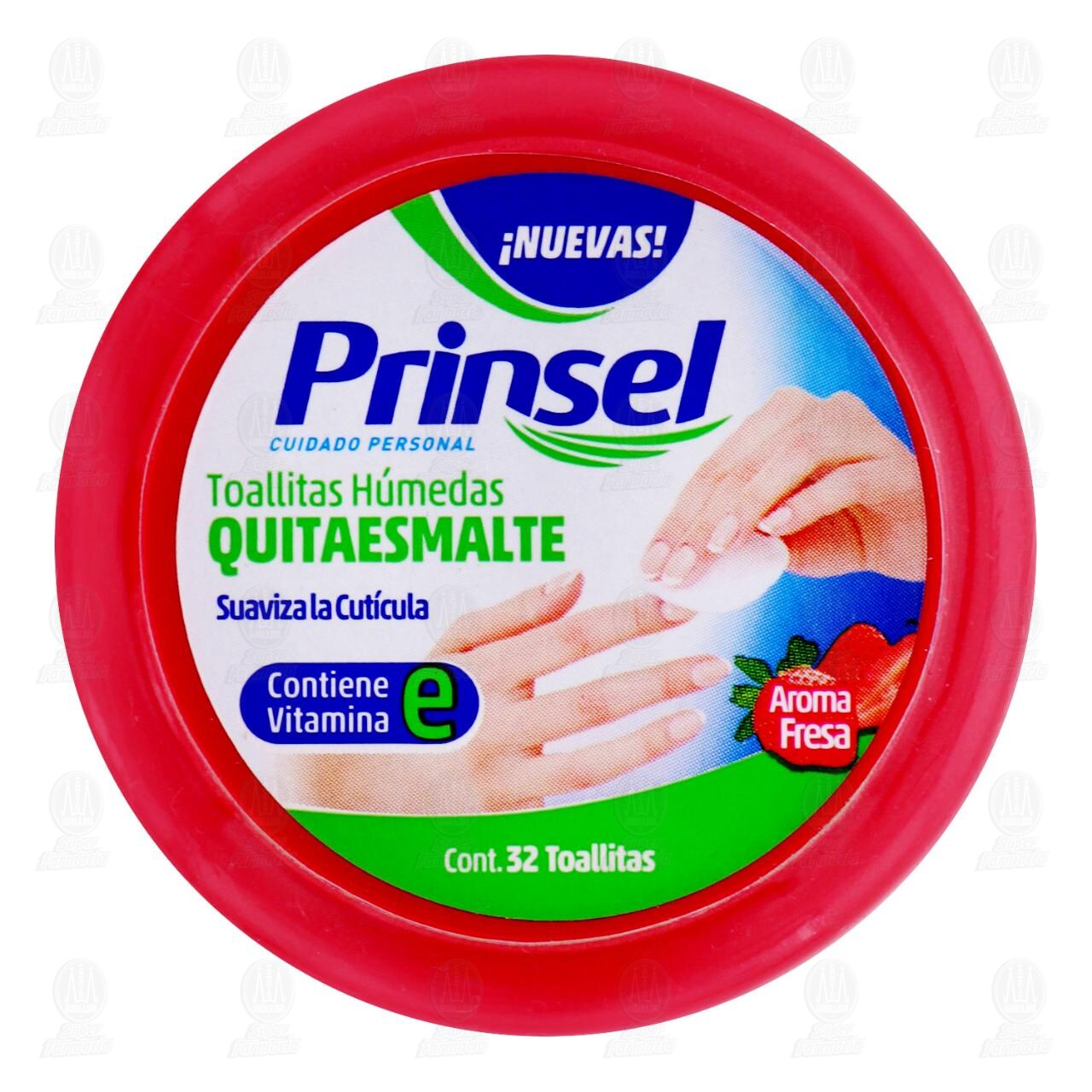 Toallitas Húmedas Quitaesmalte Prinsel Varios Aromas, 32 pzas.
